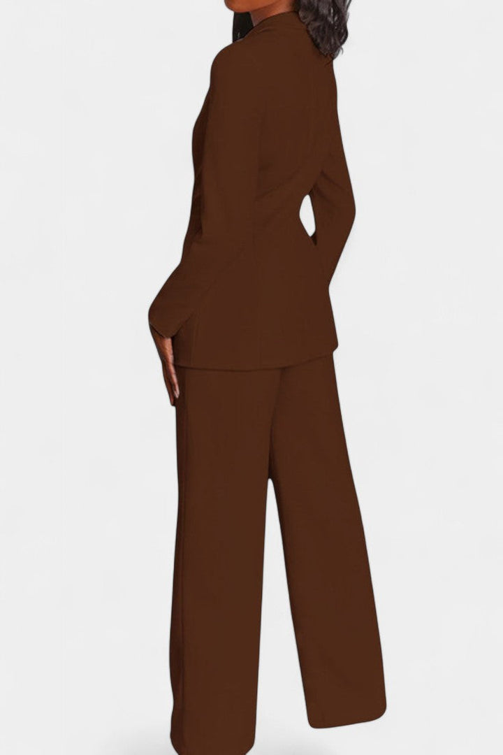 Marnie Ensemble Blazer Sur Mesure et Pantalons à Jambe Large