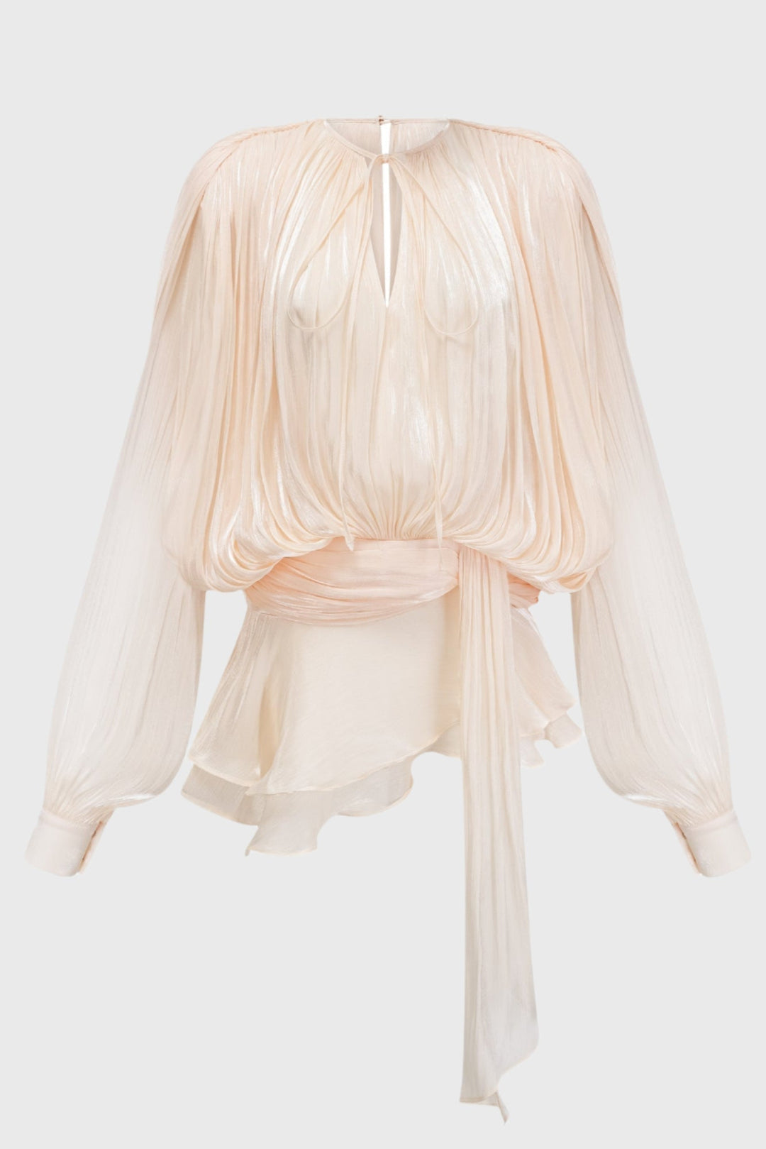 Aurore Robe Mini avec Volants et Plis Complets