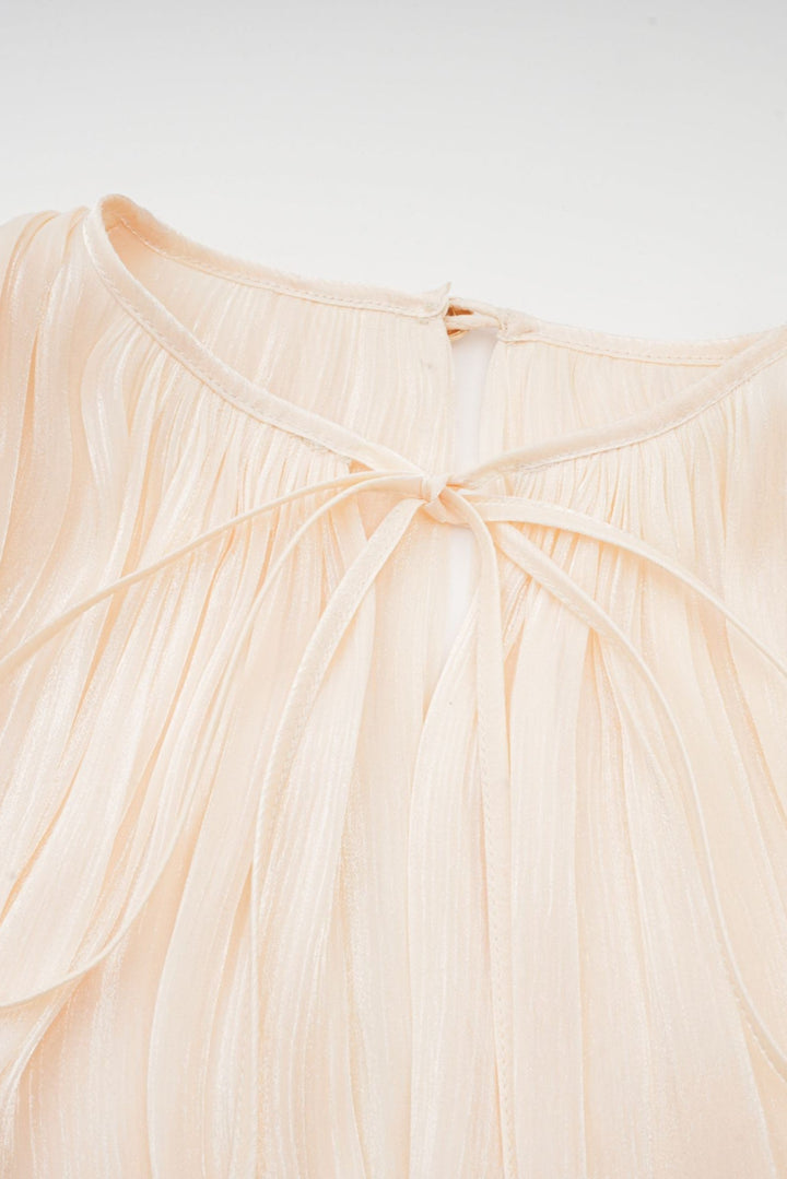 Aurore Robe Mini avec Volants et Plis Complets