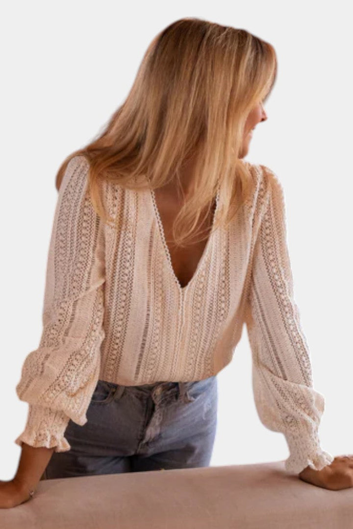 Blouse Emery en Dentelle au Crochet