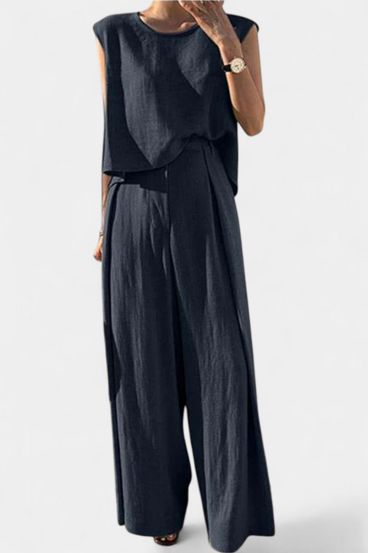 Ensemble Lauren à Deux Pièces à Jambes Larges