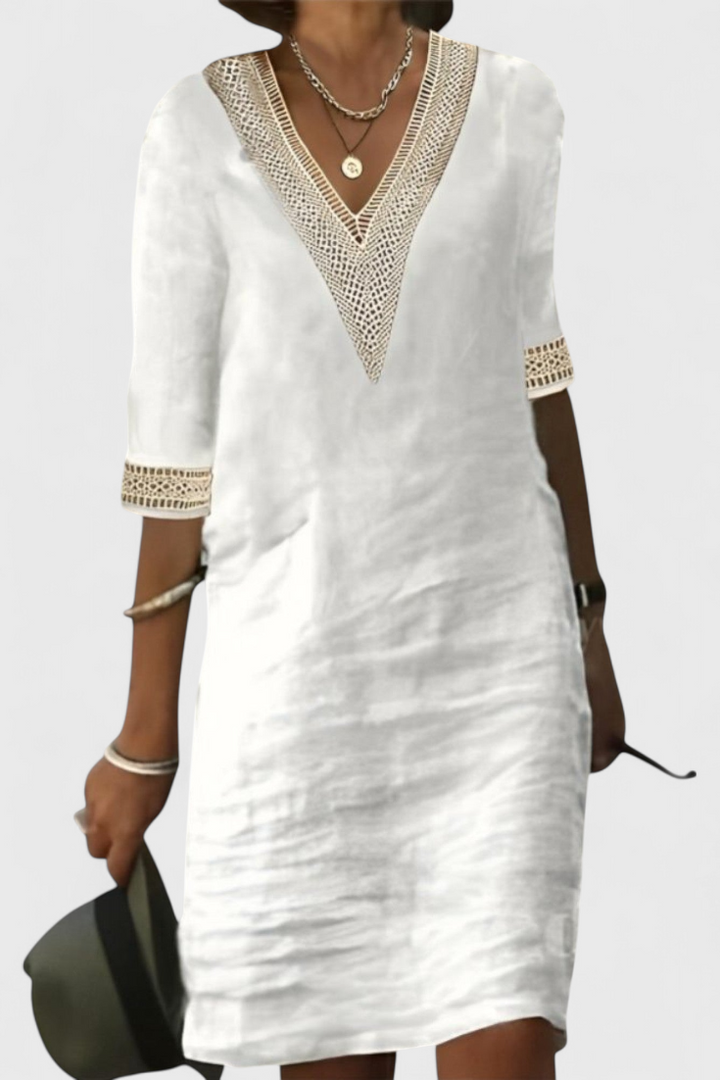 Robe Malia Midi d'Élégance Décontractée