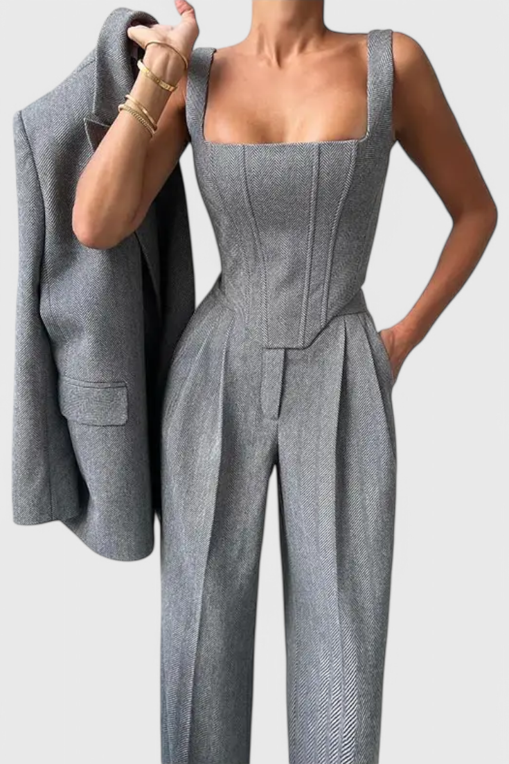 Ensemble Evena de 3 Pièces avec Corset Structuré