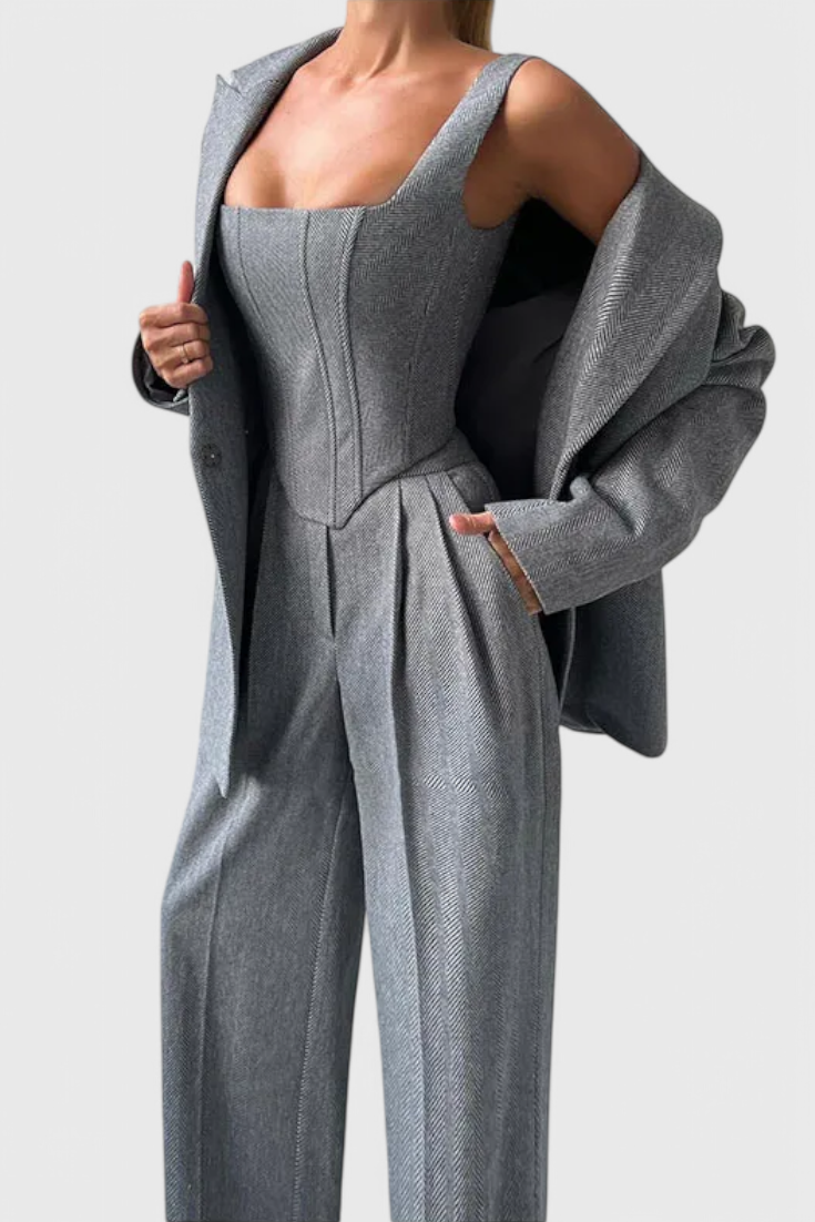 Ensemble Evena de 3 Pièces avec Corset Structuré
