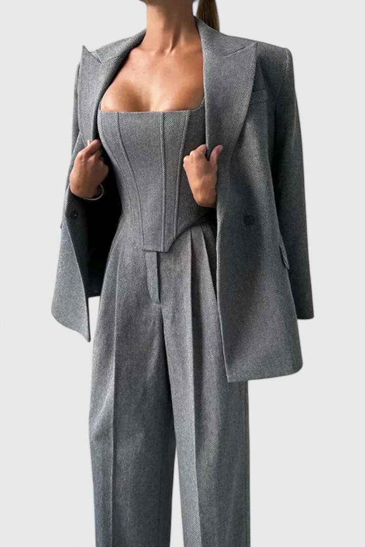Ensemble Evena de 3 Pièces avec Corset Structuré
