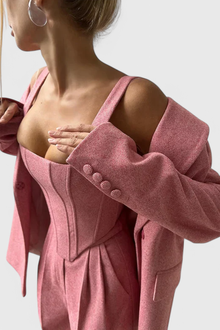 Ensemble Evena de 3 Pièces avec Corset Structuré