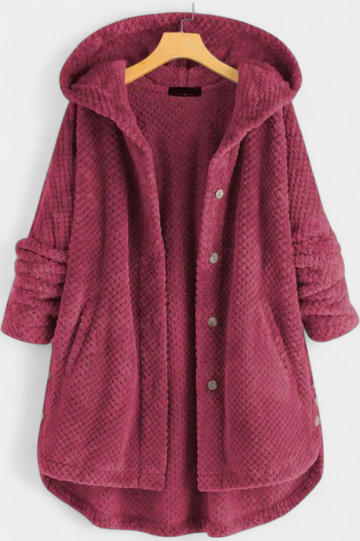 Taia Manteau en Velours Côtelé avec Capuche