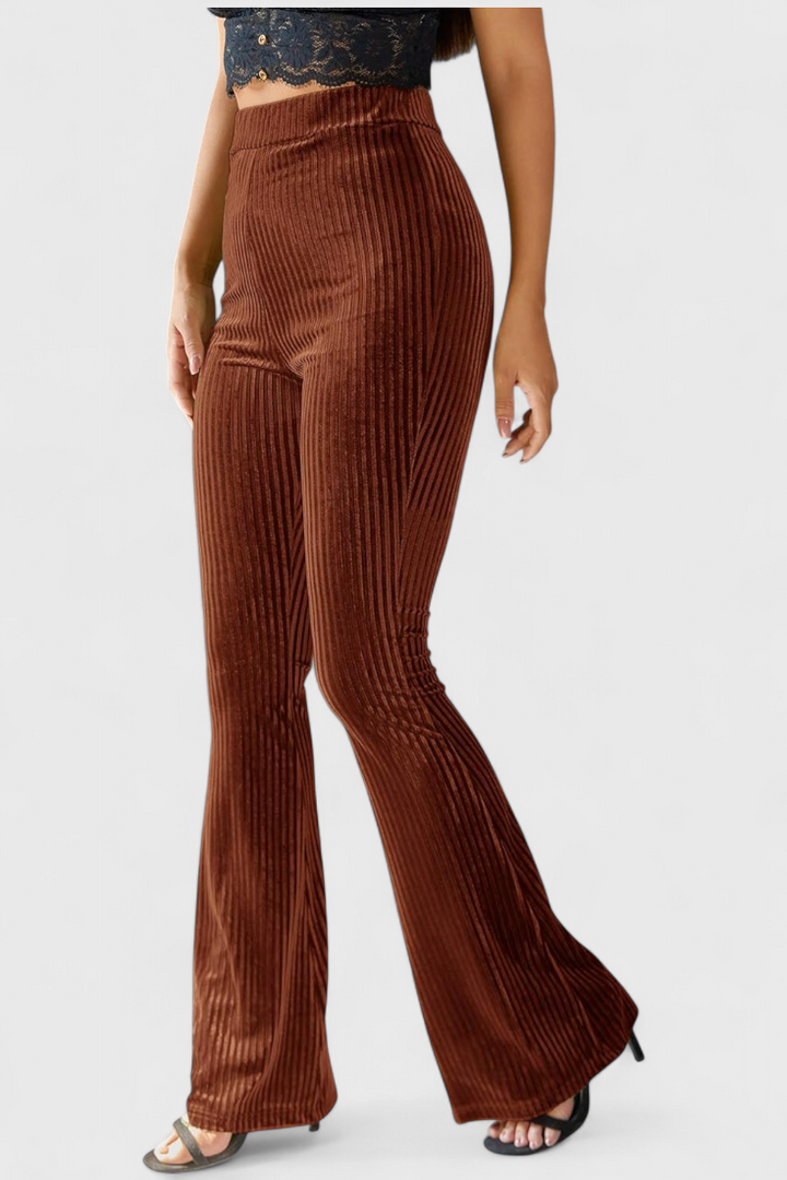 Pantalons Évasés en Velours