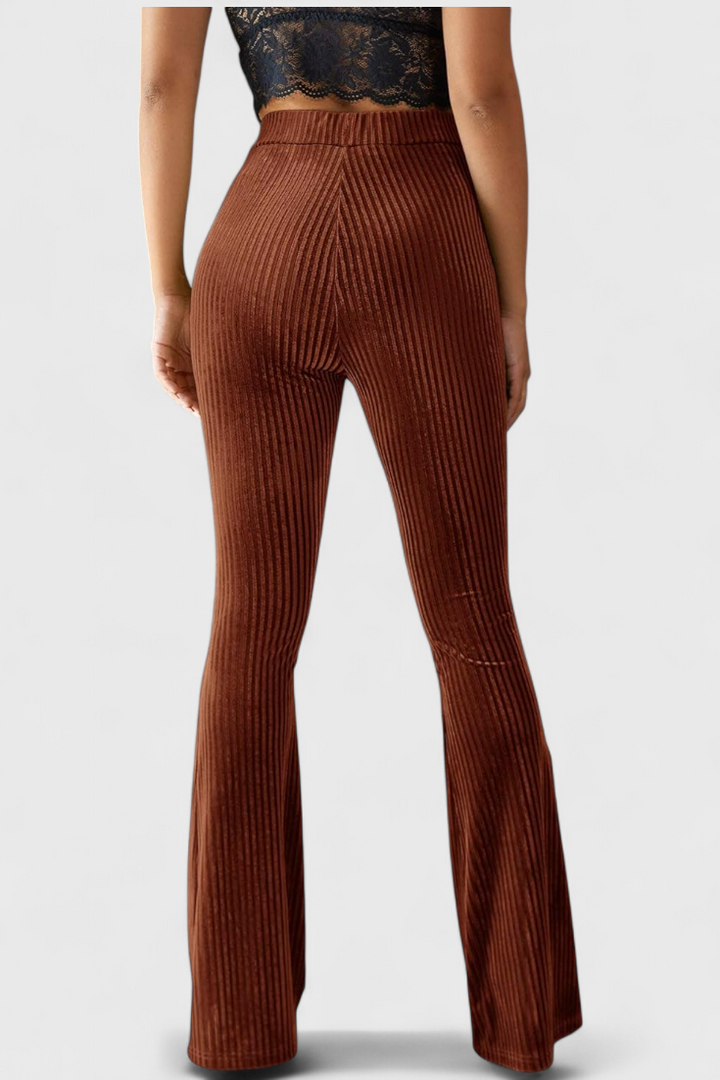 Pantalons Évasés en Velours