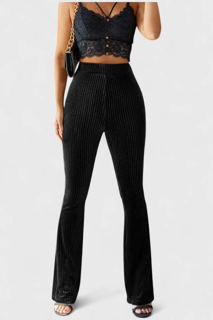Pantalons Évasés en Velours