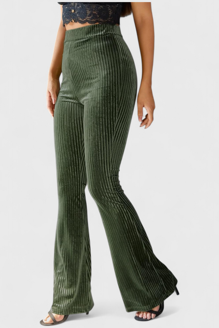Pantalons Évasés en Velours