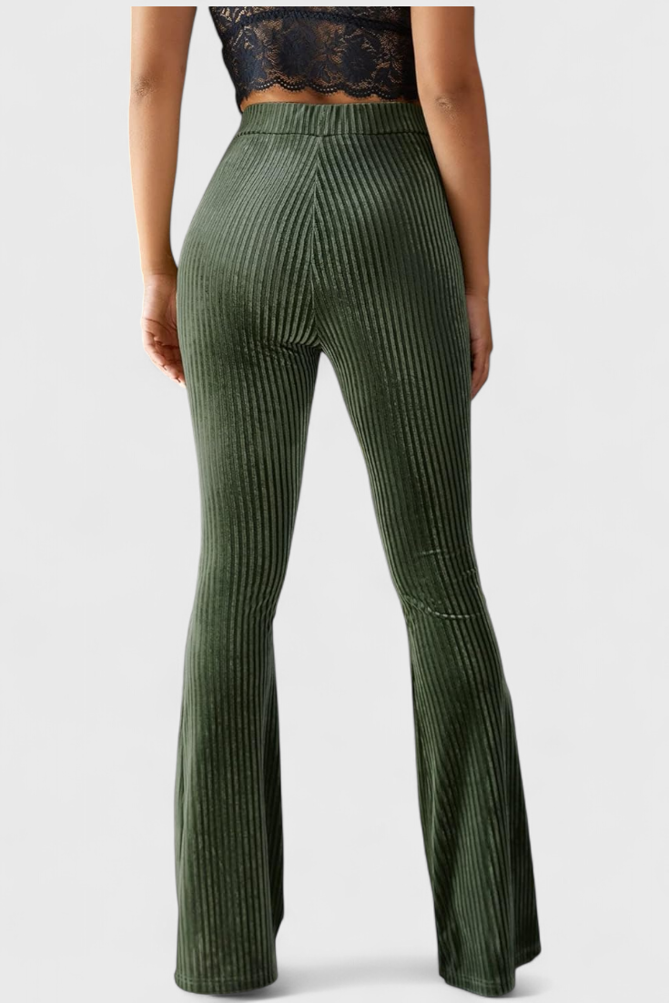 Pantalons Évasés en Velours