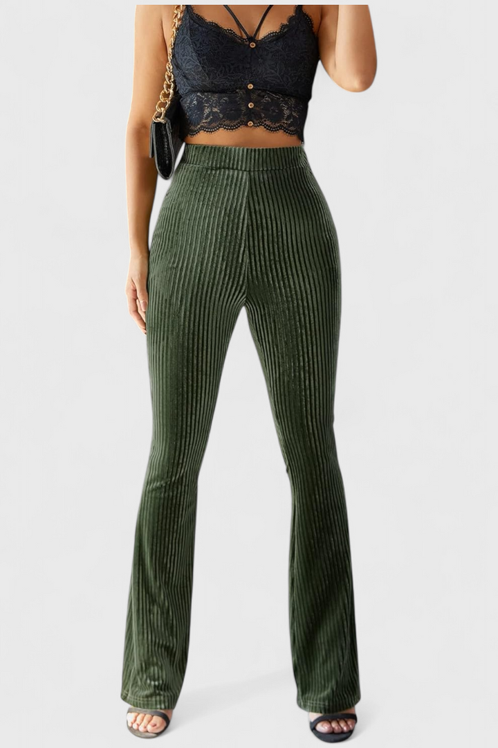 Pantalons Évasés en Velours