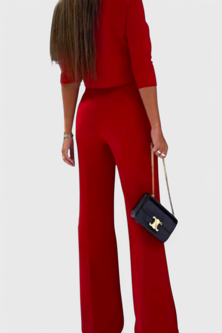 Cleo Ensemble Élégant de Pantalon et Top