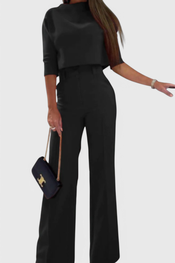 Cleo Ensemble Élégant de Pantalon et Top