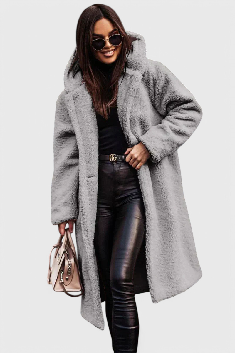 Mila Manteau Long en Peau d'Ours