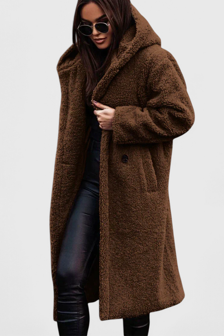 Mila Manteau Long en Peau d'Ours