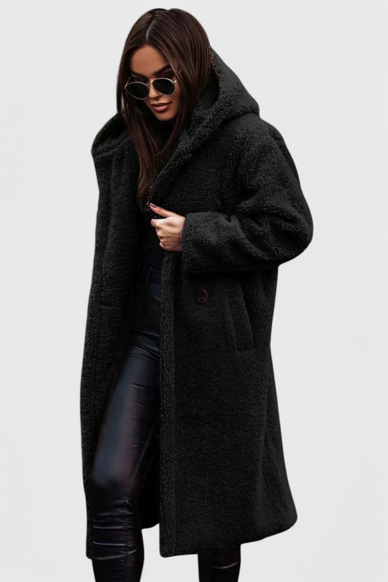 Mila Manteau Long en Peau d'Ours