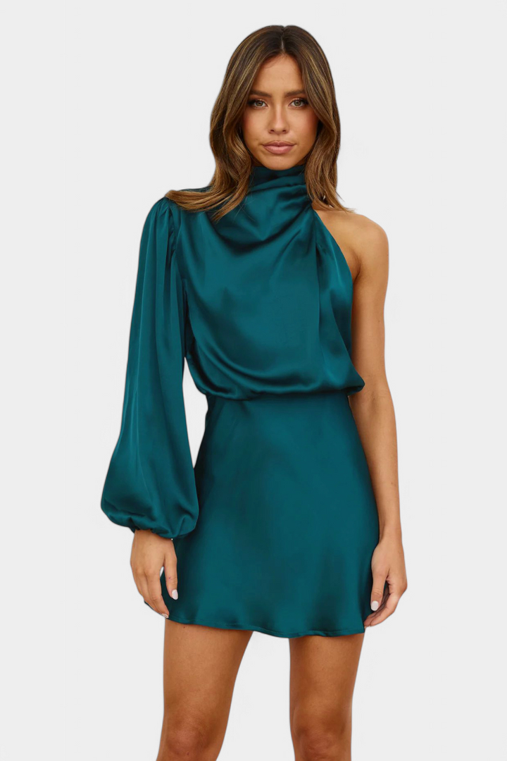 Robe Mini Drapée à Une Épaule Mara