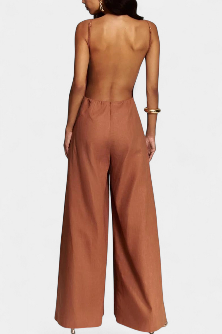 Belén Mono Halter à Jambes Amples avec Chute Radieuse