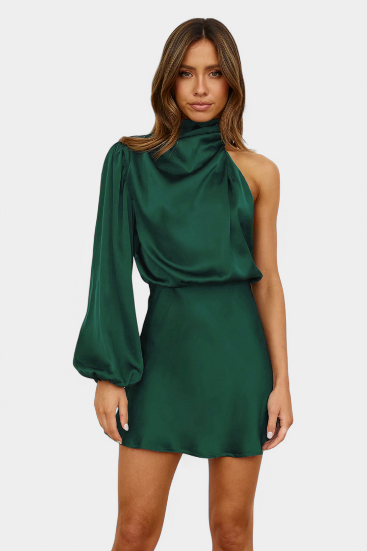 Robe Mini Drapée à Une Épaule Mara