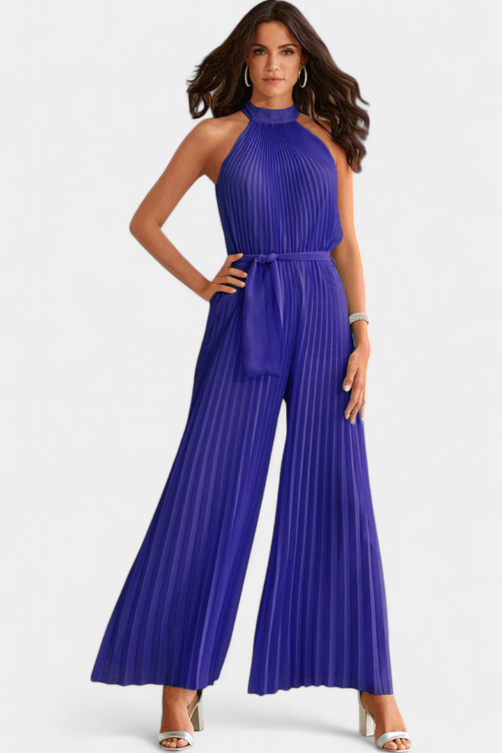 Combinaison Palazzo Plissée Patrizia avec Col Halter