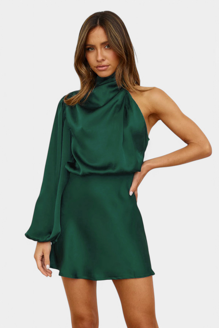 Robe Mini Drapée à Une Épaule Mara