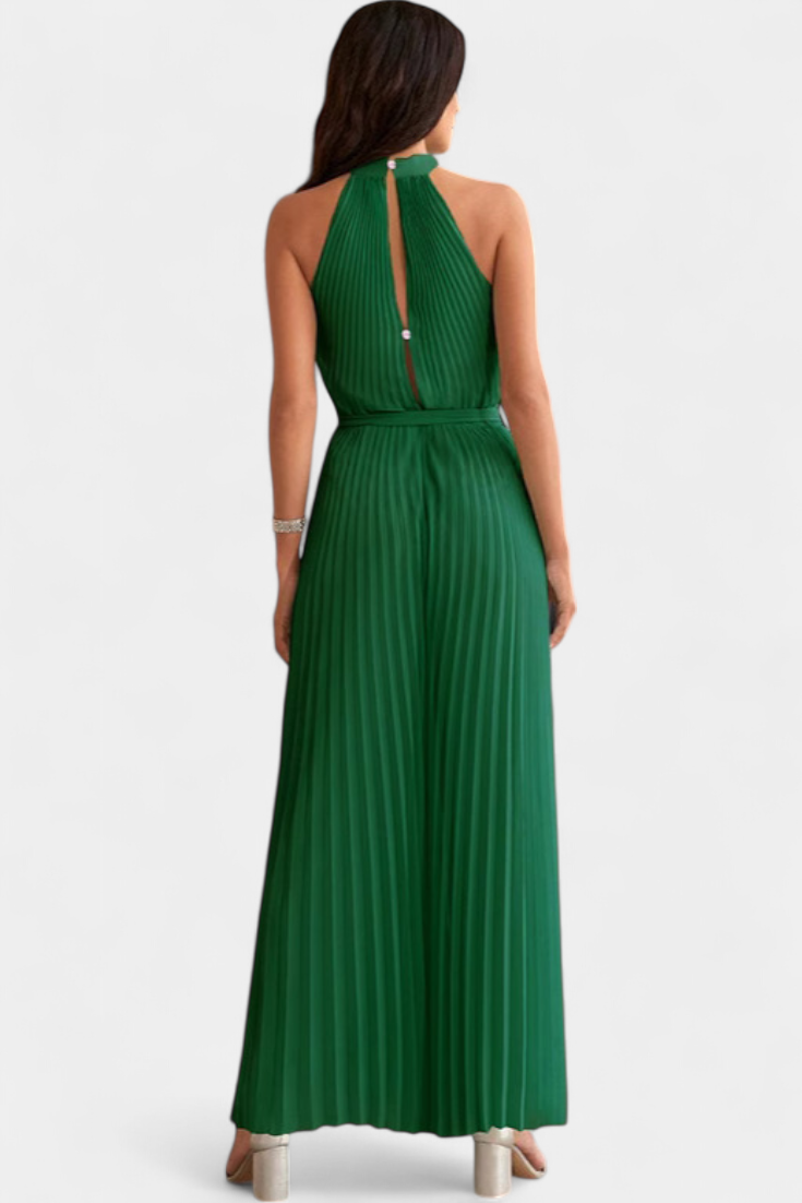 Combinaison Palazzo Plissée Patrizia avec Col Halter