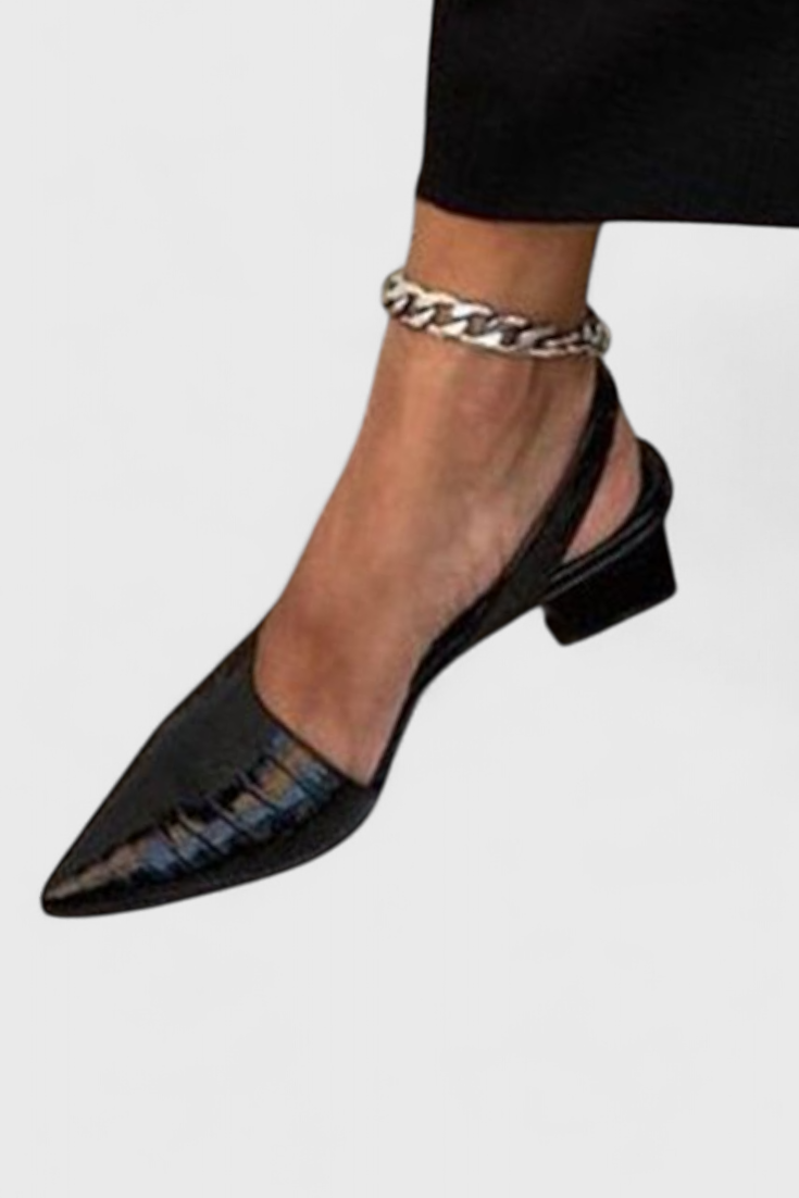 Ava Slingback à Talon Élégant avec Bout Fin