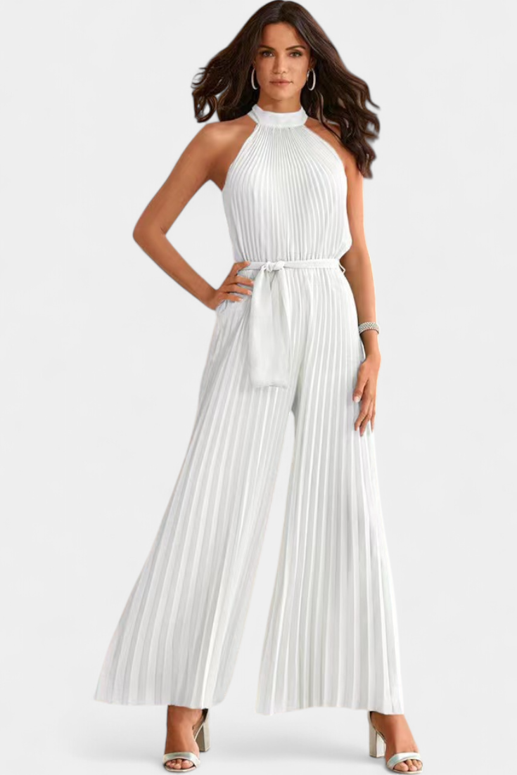 Combinaison Palazzo Plissée Patrizia avec Col Halter