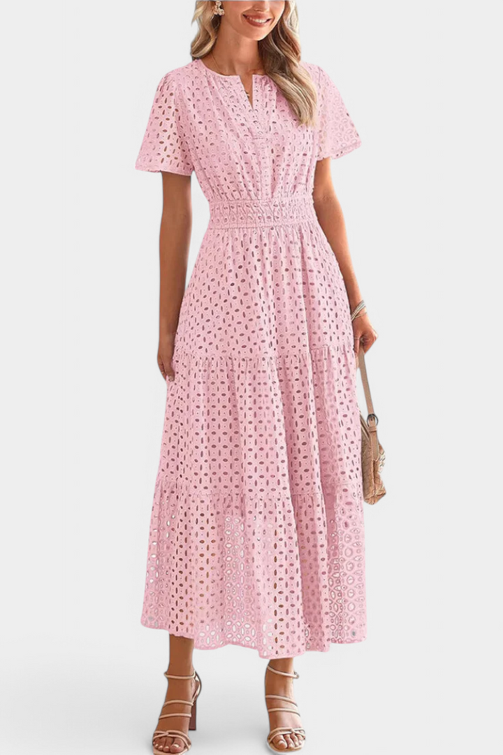 Imani Robe Maxi en Dentelle Brodée