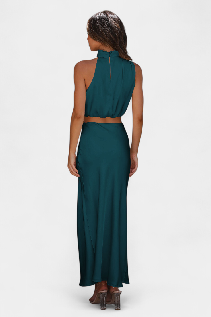 Hanna Ensemble Drapé de Jupe Sans Dos
