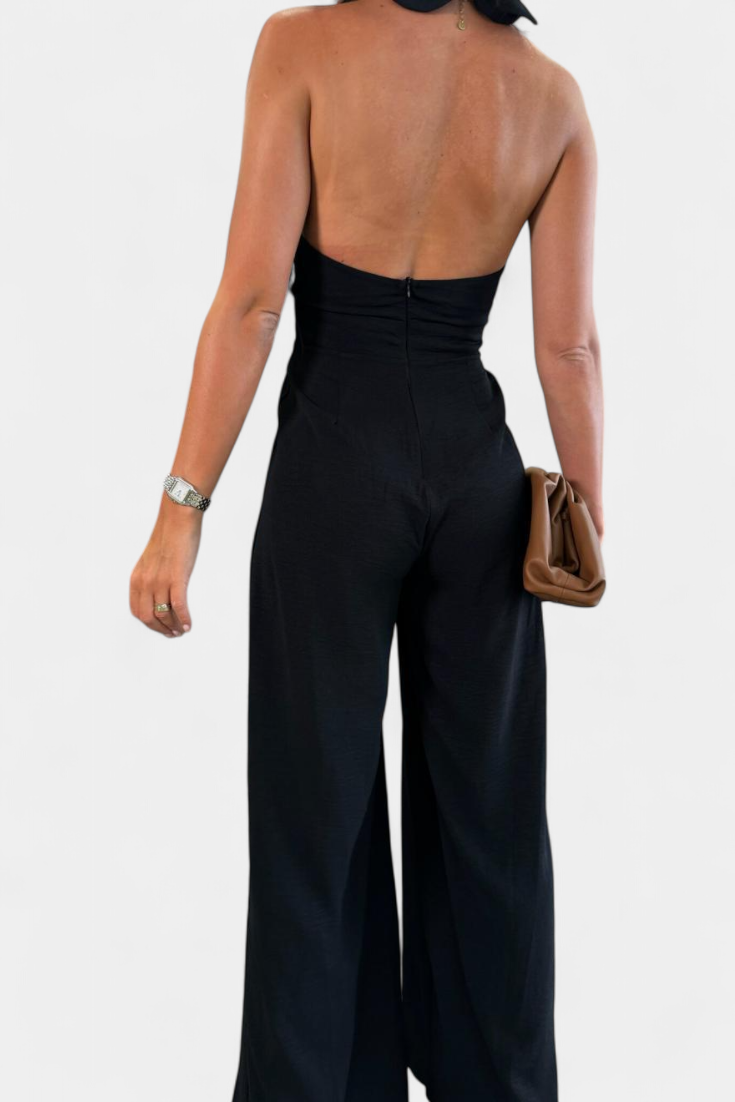 Jessica Mono Halter Croisé sans Dos et Jambes Larges