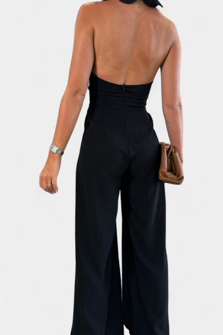 Jessica Mono Halter Croisé sans Dos et Jambes Larges