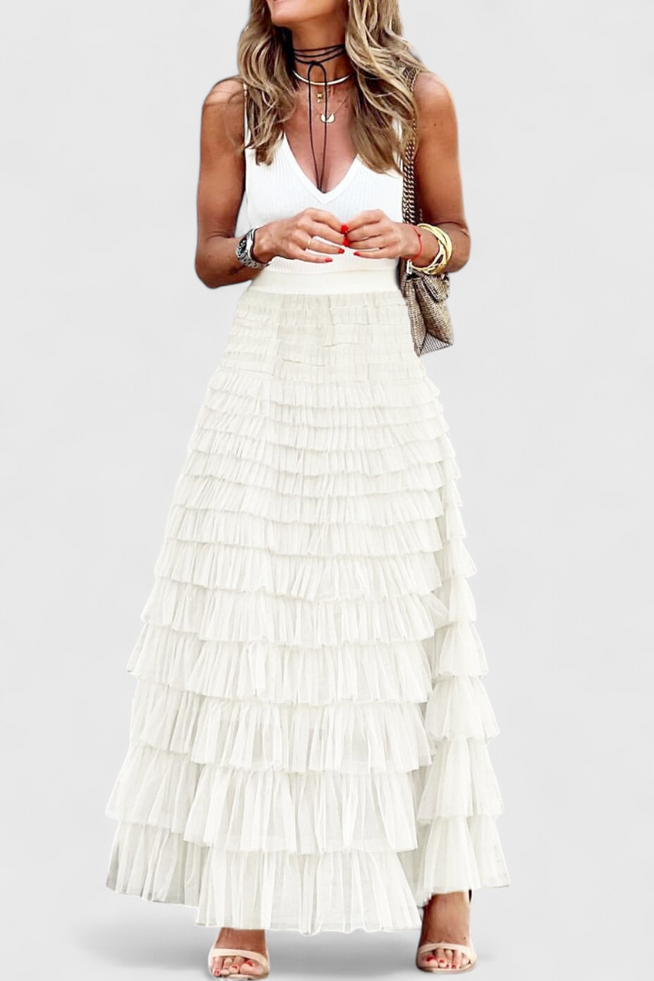 Jupe Longue en Tulle Vintage Capucine