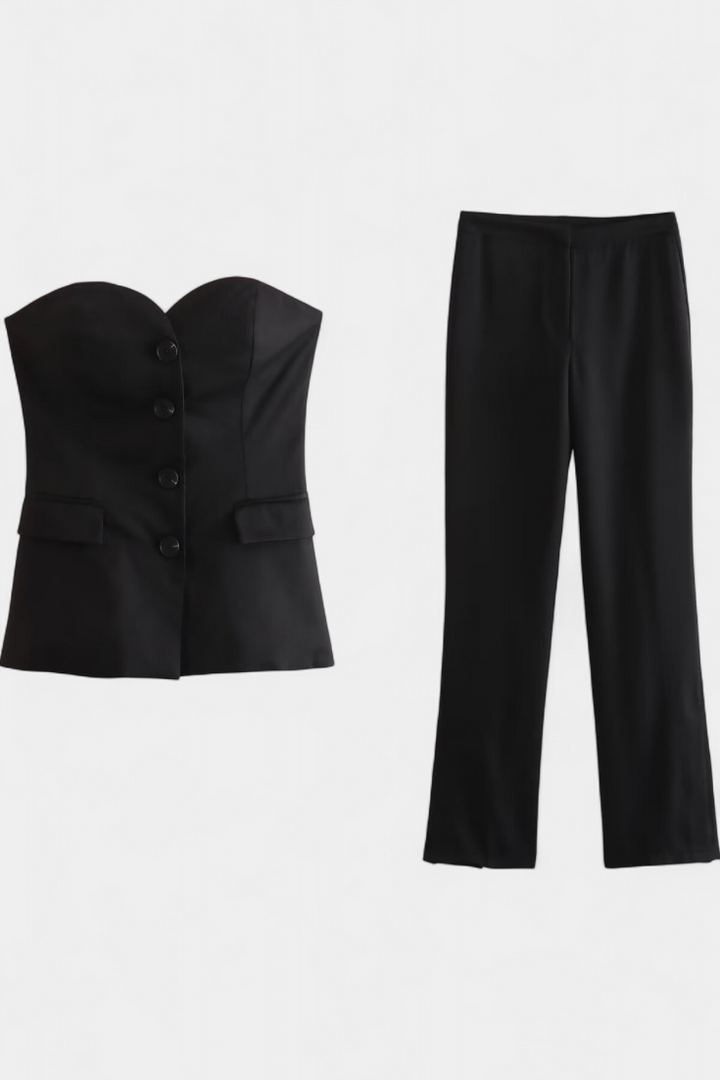 Ensemble Paesha Détendu sans Manches et Pantalon Large