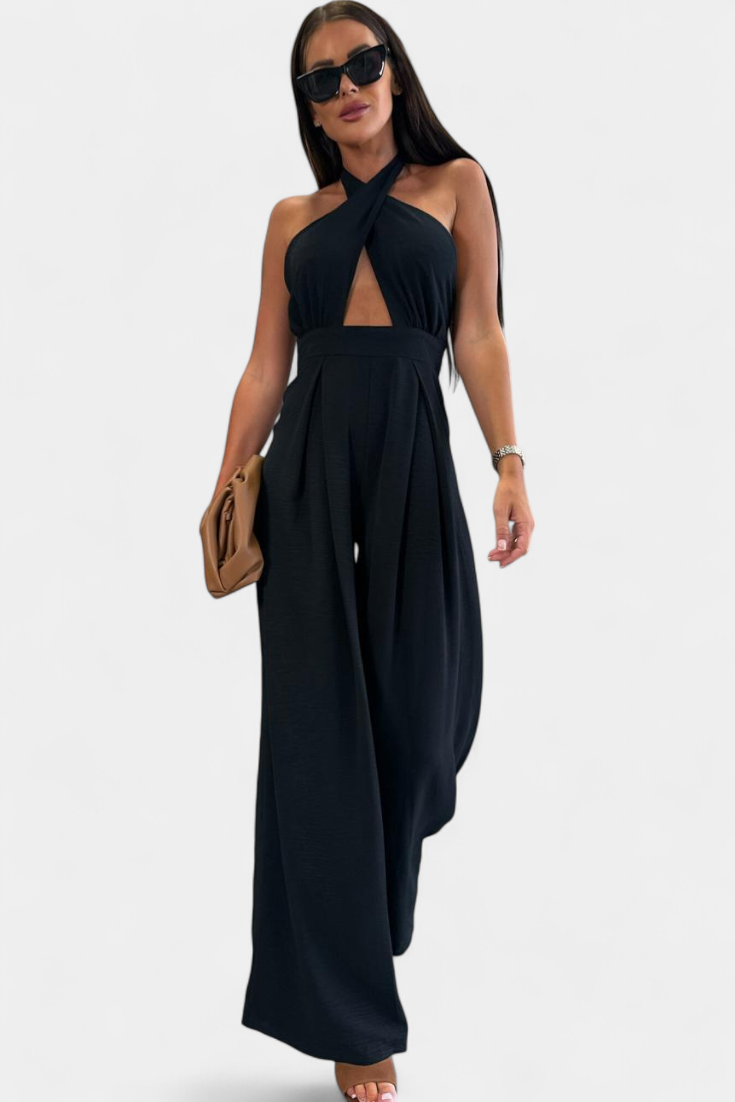 Jessica Mono Halter Croisé sans Dos et Jambes Larges