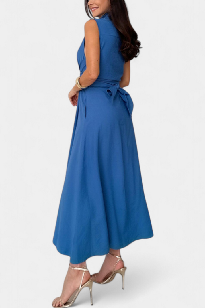 Robe Chemise Meryl avec Boutons et Nœud Ajustable