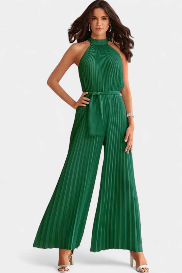 Combinaison Palazzo Plissée Patrizia avec Col Halter
