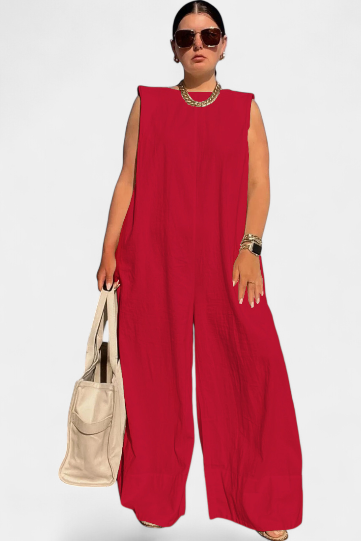 Combinaison Airla Mono Oversize sans Manches de Jambe Large