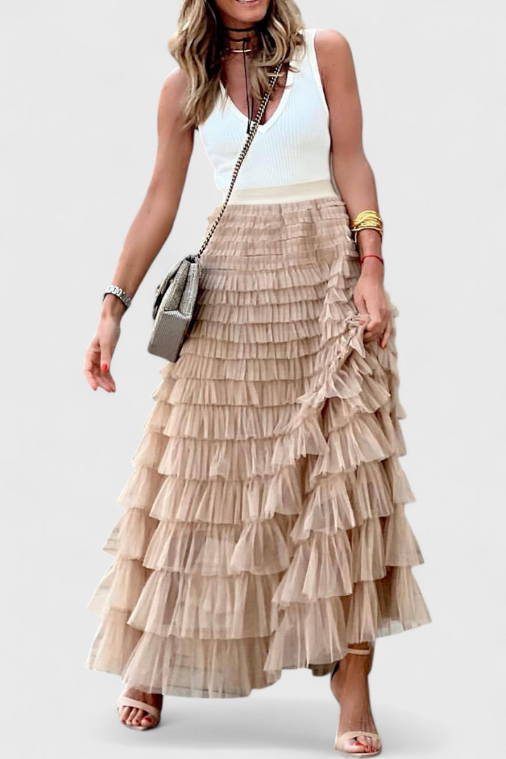 Jupe Longue en Tulle Vintage Capucine