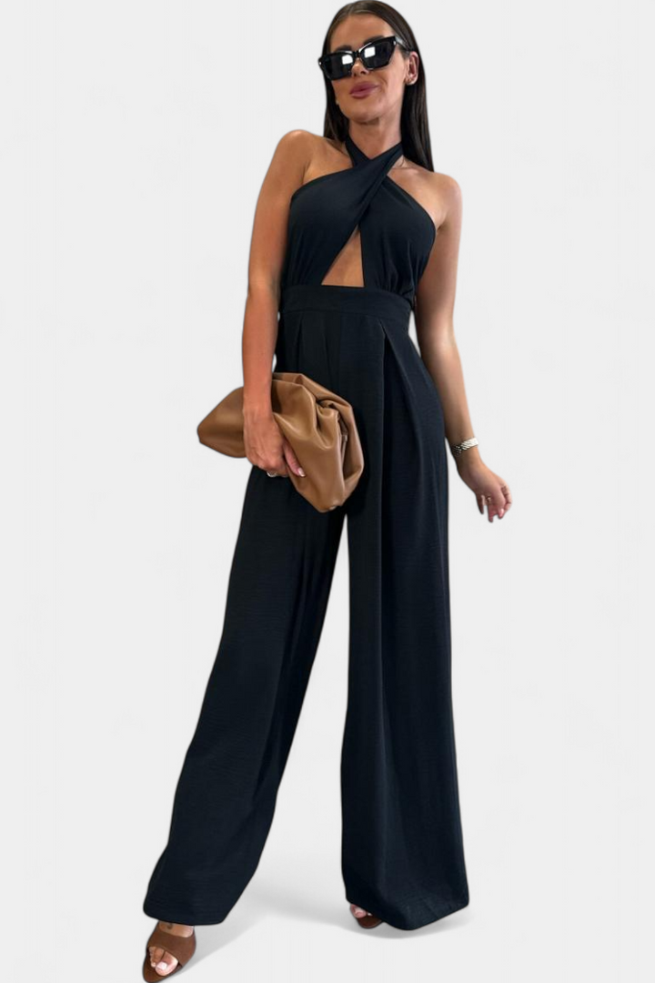 Jessica Mono Halter Croisé sans Dos et Jambes Larges