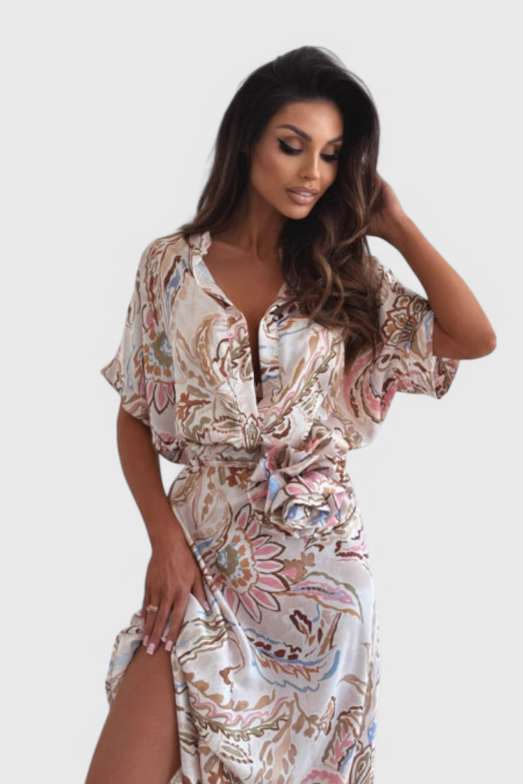 Marinka Robe Midi Florale Vintage