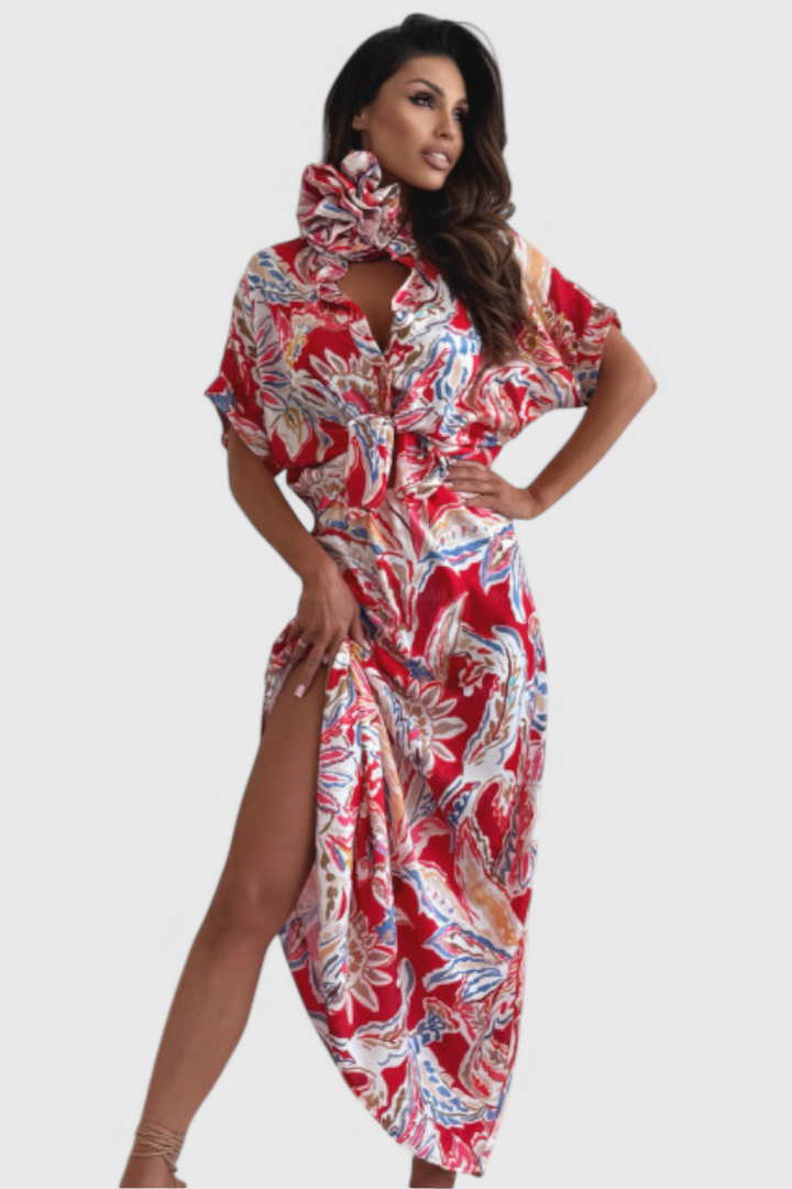 Marinka Robe Midi Florale Vintage