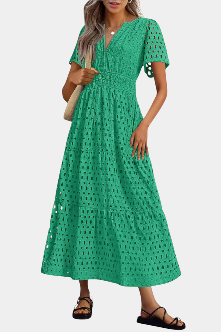 Imani Robe Maxi en Dentelle Brodée