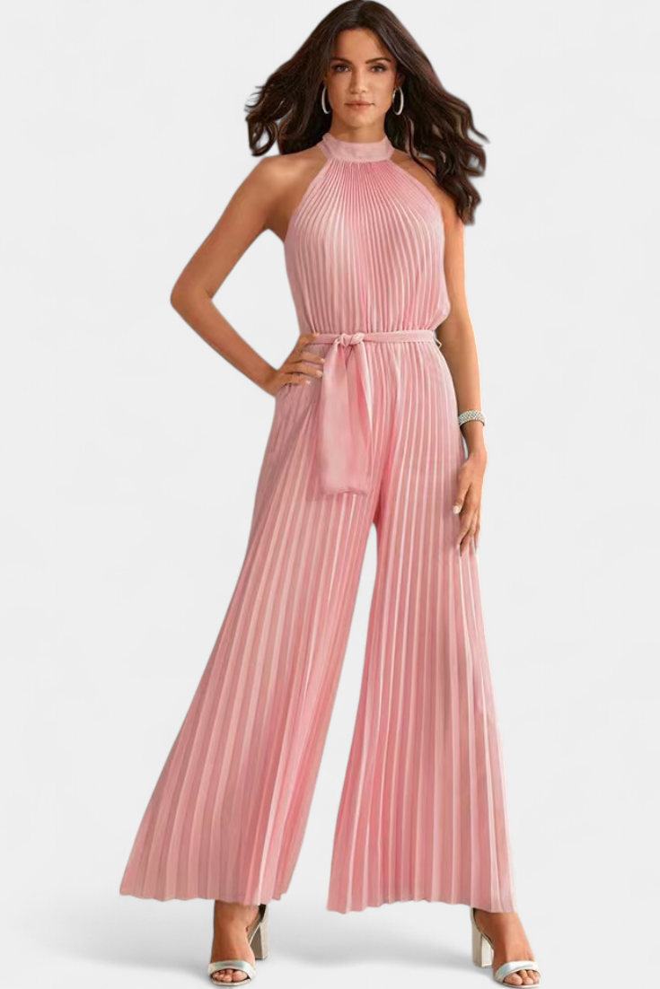 Combinaison Palazzo Plissée Patrizia avec Col Halter