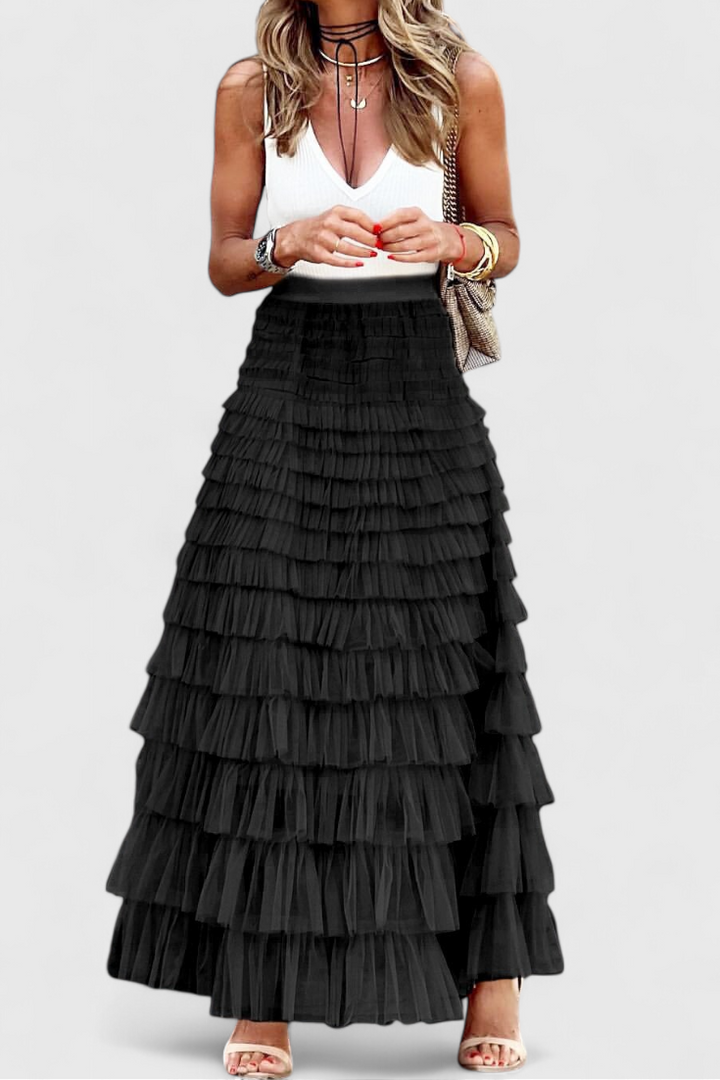 Jupe Longue en Tulle Vintage Capucine