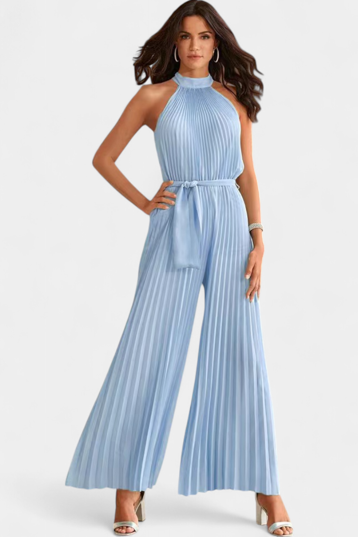 Combinaison Palazzo Plissée Patrizia avec Col Halter