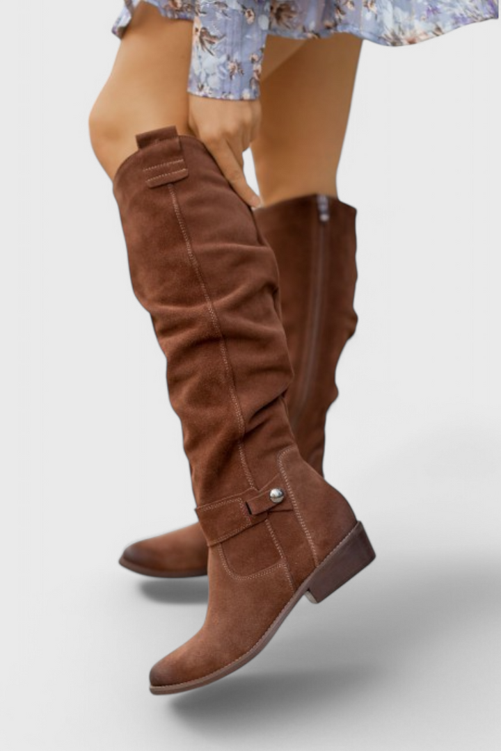 Bottes Hautes Style Rétro Celine