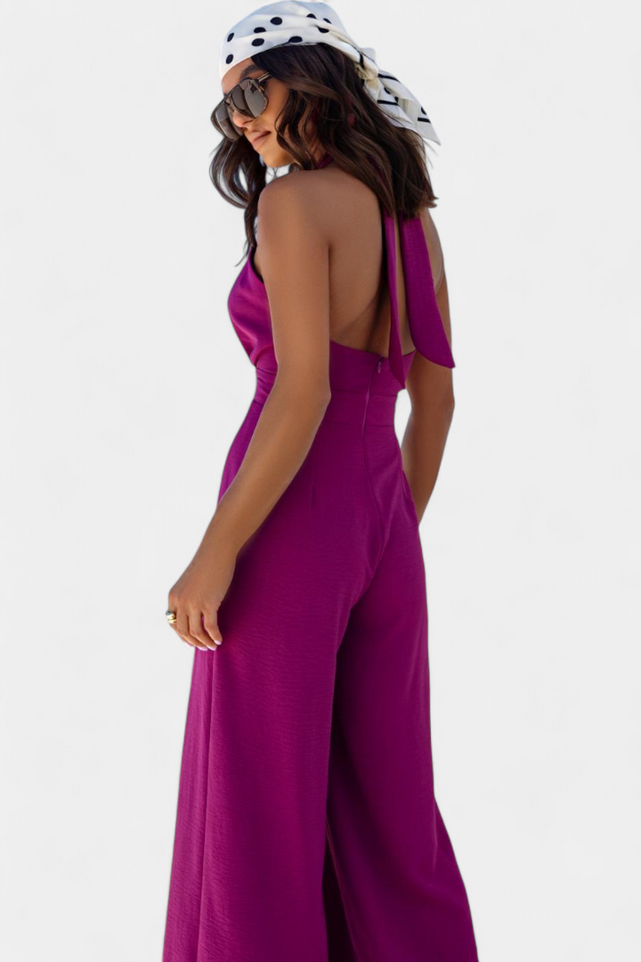 Jessica Mono Halter Croisé sans Dos et Jambes Larges